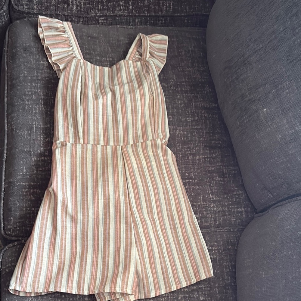 Striped Sleeveless Romper